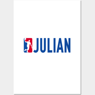 Julian NBA Basketball Custom Player Your Name T-Shirt Posters and Art